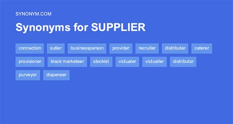 synonyms of supplier